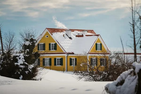 skadeforsakring gult hus tackt sno